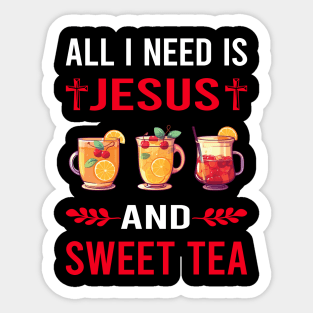 I Need Jesus And Sweet Tea Sticker